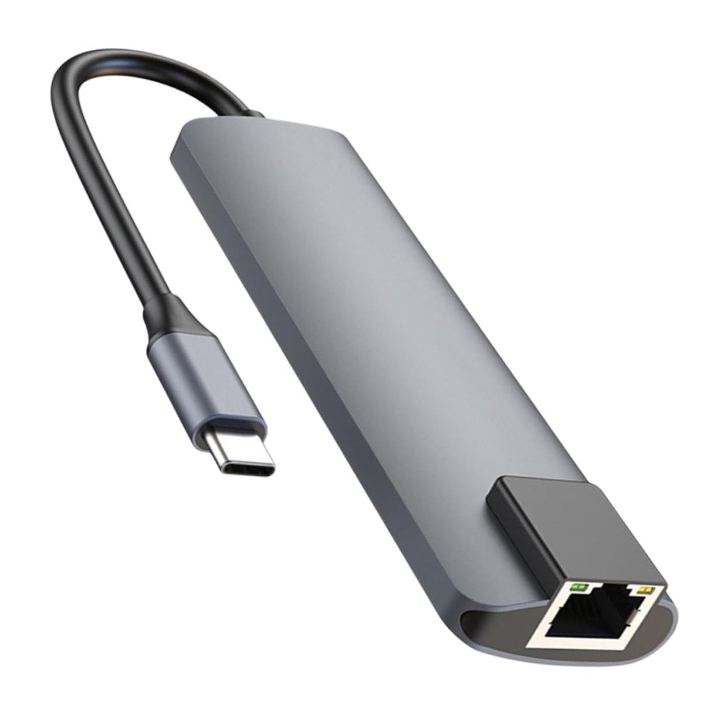 jojofuny Type- Pd Charging and Network Adapter for Laptops USB for Enhanced Connectivity and Media Access Compact and Design