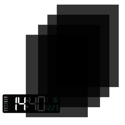 4 Pcs LED Blocking Stickers Adhesive Light Dimming Sheets Light Cover Filters 5 6.7 Inch Electronics Screen Diffuser Film Number Readable for Alarm Clock Radio Cable Box Monitor
