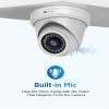 4COVR PoE Security Camera System, Person Vehicle Detection & Night Vision, 8CH 8MP H.265 NVR with 2TB HDD, 4Pcs 8MP Wired Dome PoE IP Camera with Audio, IP67 Weatherproof Outdoor, LY97AX8M0804-1 view 2