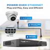 4COVR PoE Security Camera System, Person Vehicle Detection & Night Vision, 8CH 8MP H.265 NVR with 2TB HDD, 4Pcs 8MP Wired Dome PoE IP Camera with Audio, IP67 Weatherproof Outdoor, LY97AX8M0804-1 view 4