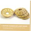 CIYODO Rattan Woven Lampshade Light Cover Rustic Pendant Light Shade for Home Restaurant Elegant Ceiling Decor Creates Warm Atmosphere Sturdy Design view 3
