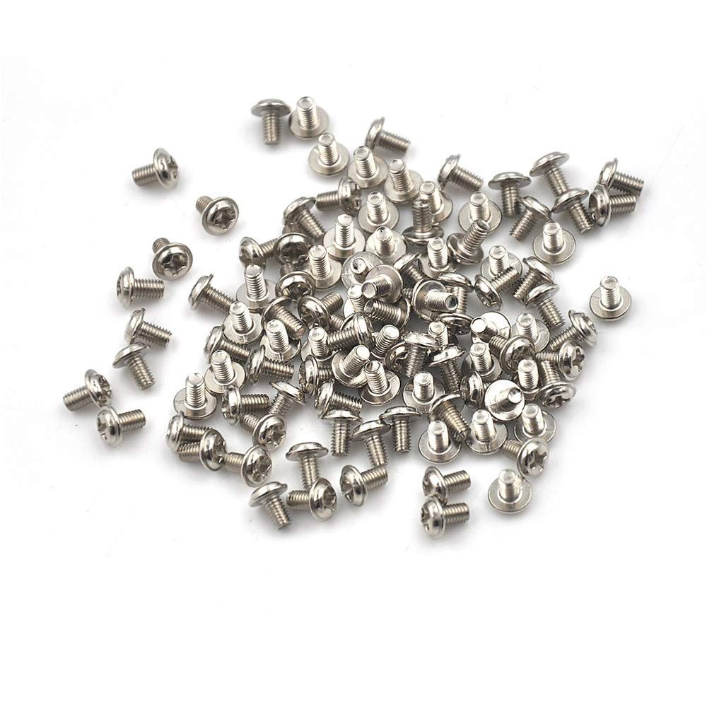 100pcs for Motherboard PC Case CD-ROM Hard Disk Toothed Hex 6/32 Computer PC Case Hard Drive Motherboard Mounting Screws (Color: 100PCS 5x3mm)
