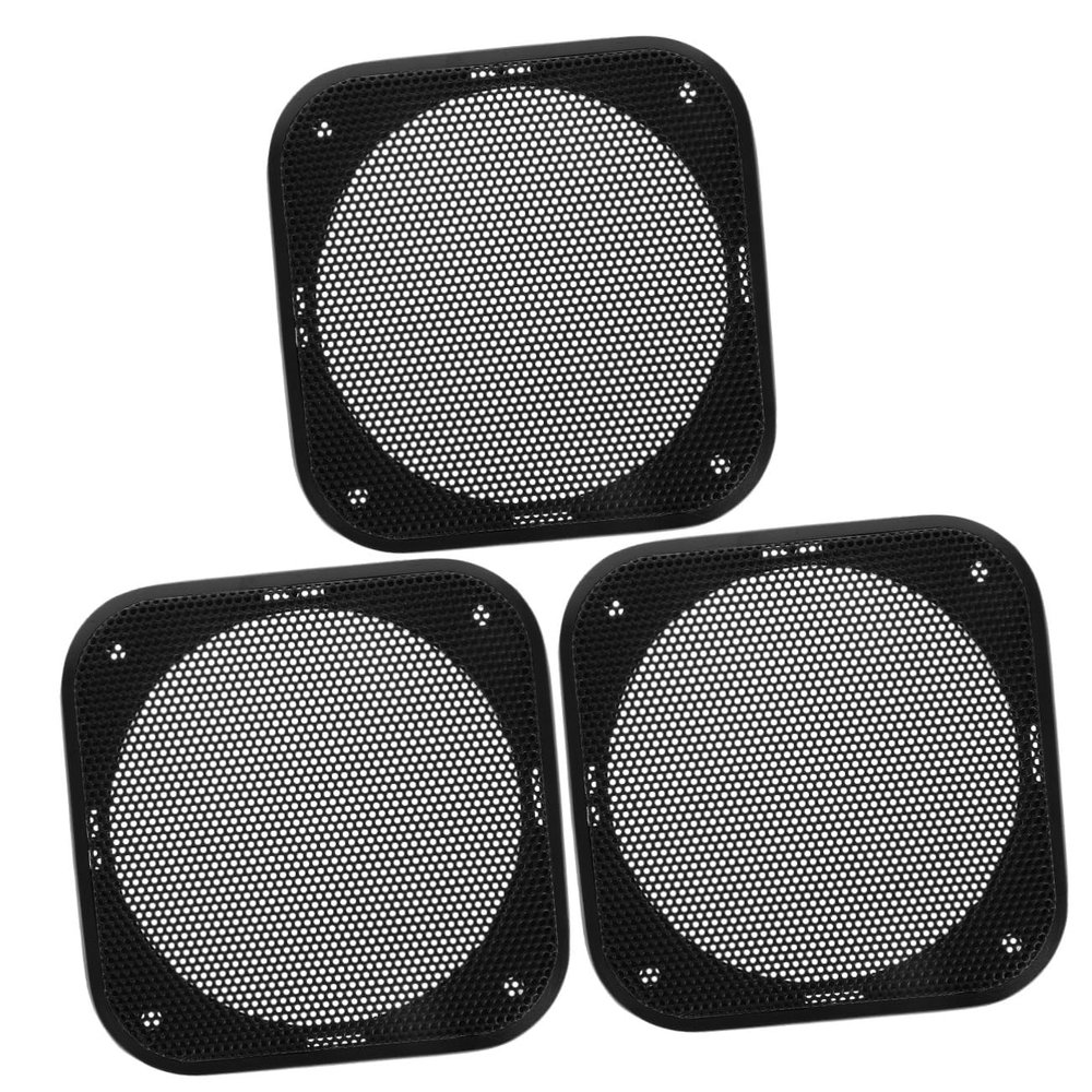 Beatifufu 3pcs Car Speaker Grill Cover Stylish and Subwoofer Speaker Protector for Automotive Audio Easy to Install Square Mesh Grille and Material Car Interior Aesthetics