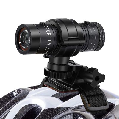 Camnoon 1080P Cycling Camera Bicycle Camera Helmet Action Camera 120 Wide Angle Lens IP66 Waterproof Built-in Battery with 32GB TF Card Helmet Mount Bicycle Stand for Outdoor Sports