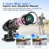 Camnoon 1080P Cycling Camera Bicycle Camera Helmet Action Camera 120 Wide Angle Lens IP66 Waterproof Built-in Battery with 32GB TF Card Helmet Mount Bicycle Stand for Outdoor Sports view 3