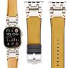 46mm for Apple Watch Series 10 Band Leather-Rubber, Ultra 2 Watch Band Men 49mm | Titanium Connector | Hypoallergenic Skin-friendly for All-Day Wear (Khaki) view 1