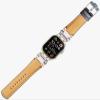 46mm for Apple Watch Series 10 Band Leather-Rubber, Ultra 2 Watch Band Men 49mm | Titanium Connector | Hypoallergenic Skin-friendly for All-Day Wear (Khaki) view 2