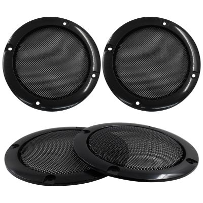 Unlorspy 4pcs Black Round Speaker Grills Cover 3 Inch Car Speaker Covers Metal Mesh Speaker Grille Replacement with Screws for Car