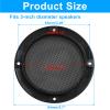 Unlorspy 4pcs Black Round Speaker Grills Cover 3 Inch Car Speaker Covers Metal Mesh Speaker Grille Replacement with Screws for Car view 2