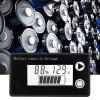 Respicefinem LCD Battery Monitor 12v Lithium Battery Meter Battery Capacity Indicator Tester Lithium Battery Universal Digital Display Voltmeter ((10-100V) Blue no Alarm + no Temperature) view 2