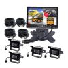 4x 4Pin 18 L/ED IR Car Reversing Backup Parking Camera+ 7" LCD 1/2/3/4CH Split Monitor Car Rear View Kit for Bus Truck Motorhome(Monitor Black camera) view 1