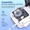3X 45020 White Clear + 6X 45013 White Compatible Dymo D1 Label Tape 1/2 Inch x 23Ft Replace DYMO Label Maker Refills d1 view 2