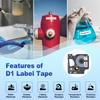 3X 45020 White Clear + 6X 45013 White Compatible Dymo D1 Label Tape 1/2 Inch x 23Ft Replace DYMO Label Maker Refills d1 view 4