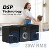 Compact Stereo System Speakers with CD Player, Bluetooth, FM Radio, Aux-in, USB-in, Earphone Jack, DSP-Tech, Remote, 30W Crisp-Sound Shelf Stereo System for Home (LP-886) view 3