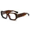 LJCZKA Rectangle Blue Light Glasses Thick Frame Women Men Computer Glasses Narrow Anti Eyestrain for Reading Texting Gaming view 1