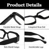 LJCZKA Rectangle Blue Light Glasses Thick Frame Women Men Computer Glasses Narrow Anti Eyestrain for Reading Texting Gaming view 4