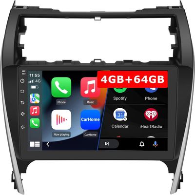 Android 13 Car Radio Compatible for Toyota Camry 2012 2013 2014, 10 Inch Touch Screen with GPS/AM/FM/WiFi/USB/Wireless Update, Support SWC Wireless CarPlay Android Auto [4GB+64GB]