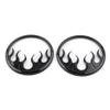Cnthan7 Motorcycle Black Front Speaker Grill Cover, ABS Flame Speaker Grill Accent Trim Cover for Harley Touring FLHTP, FLHXS, FLHTKSE, FLHTK, FLHTKL 14-22 view 1