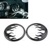 Cnthan7 Motorcycle Black Front Speaker Grill Cover, ABS Flame Speaker Grill Accent Trim Cover for Harley Touring FLHTP, FLHXS, FLHTKSE, FLHTK, FLHTKL 14-22 view 4