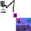 KingSom Gaming USB Microphone,Noise Cancellation Condenser Mic with Boom Arm,Podcast Microphones RGB Computer Mic view 1