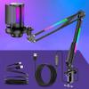 KingSom Gaming USB Microphone,Noise Cancellation Condenser Mic with Boom Arm,Podcast Microphones RGB Computer Mic view 2