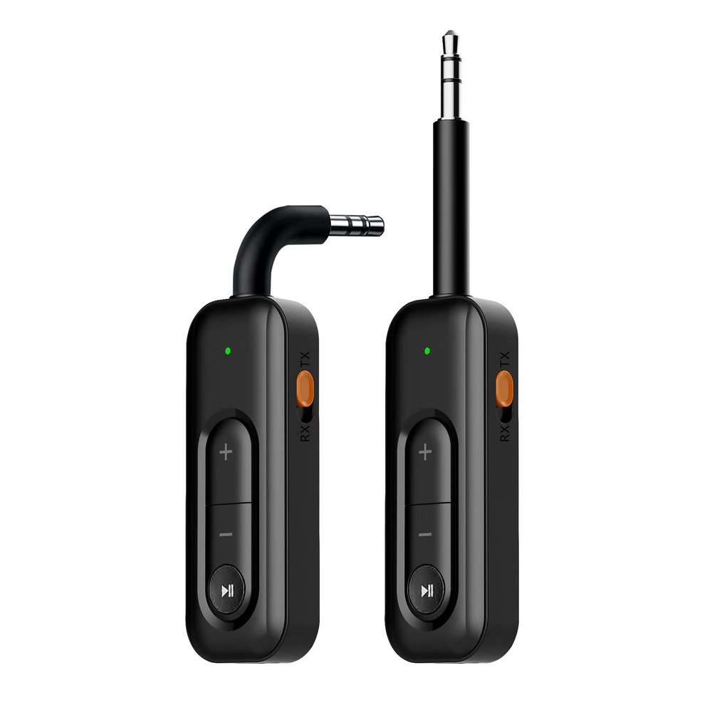 Boannice Bluetooth 5.2 Transmitter Receiver 3.5mm AUX, Bluetooth Adapter for TV, Headphones, Speakers, PC, Home and Car Stereo, Switch, Low Latency, Hands Free Calling