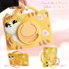 Kids Case for iPad mini 7 A17 Pro 2024 & iPad mini 6 2021 8.3" with Pencil Holder/Shoulder Strap, UUcovers 360 Rotating Ring Handle/Stand Soft Cover for iPad mini 7th/6th Generation, Yellow Cat view 3