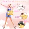 Kids Case for iPad mini 7 A17 Pro 2024 & iPad mini 6 2021 8.3" with Pencil Holder/Shoulder Strap, UUcovers 360 Rotating Ring Handle/Stand Soft Cover for iPad mini 7th/6th Generation, Yellow Cat view 4