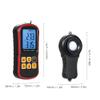 Digital Meter Light Illuminance Tester Handheld Ambient Temperature Measurer Luxmeter with Large Illumination Probe for Lamps Husbandry (E5301-T) view 2