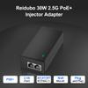 2.5Gb PoE+ Injector Adapter 30W 48~55V, IEEE 802.3at/af Compliant, Converts Non-PoE to PoE Network, 100/1000/2500Mbps RJ45, Up to 328 ft, Plug & Play (30W) view 2