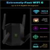 AX3000 WiFi 6 Extender, Dual Band WiFi Extender Signal Booster, Internet Booster with Gigabit Ethernet Port, Covers Up to 12,000sq.ft and 99 Devices, Faster Speed and Easy Setup, Black view 2
