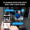 Defender AI Powered Sentinel 4K Wired Security Camera System, 360 PTZ Security Camera System with AI Tracking, Smart Human Detection, Blue-Red Light Deterrence, and Color Night Vision | 4 Cameras 1TB view 3