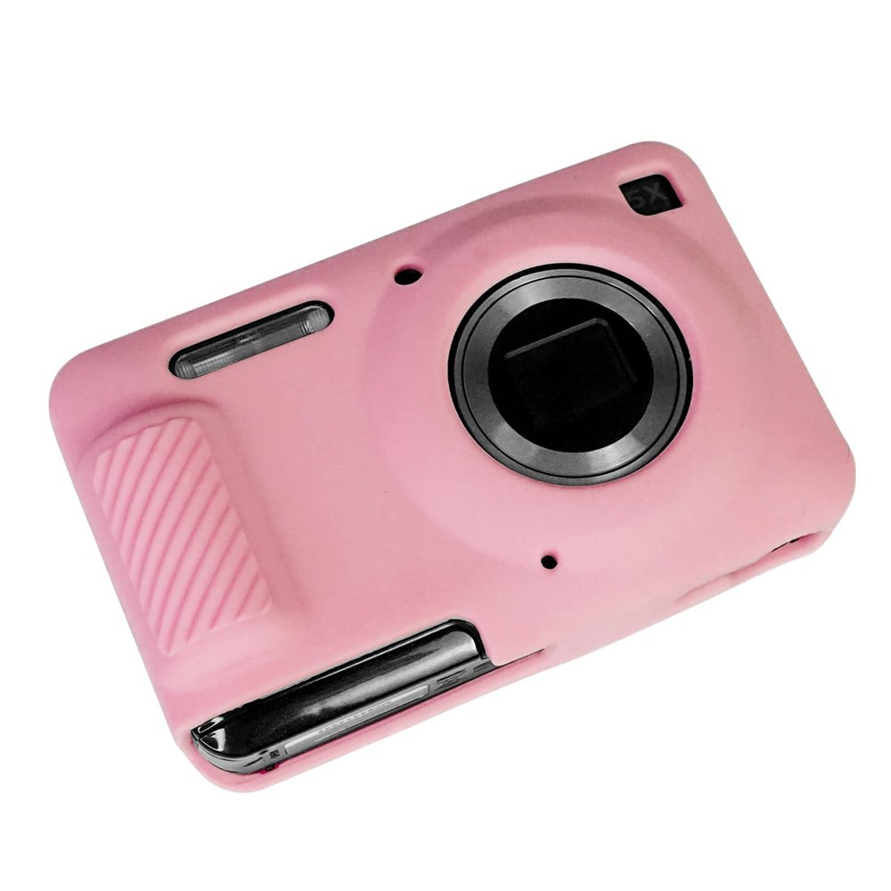 Easy Hood Camera Case for Kodak PIXPRO FZ55, Soft Silicone Cover Anti-Scratch Slim Fit FZ55 DSLR Camera Sleeve Body Skin Travel Protective Case, Pink