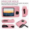 Easy Hood Camera Case for Kodak PIXPRO FZ55, Soft Silicone Cover Anti-Scratch Slim Fit FZ55 DSLR Camera Sleeve Body Skin Travel Protective Case, Pink view 4