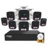 Defender AI Powered Sentinel 4K 8CH PoeE Security Camera System, 8pcs NVR Metal Outdoor Surveillance Cameras, 1TB HDD, Smart AI Human Detection, Blue/Red Lights, Works w/Empower App view 1