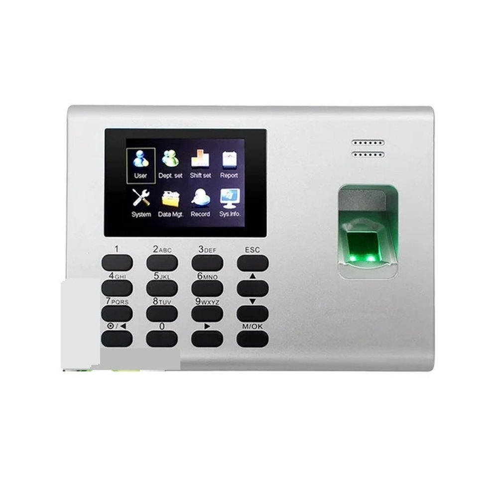 YHYWJHY Biometric Employee Attendance Machine, Time Attendance Terminal Machine Simple Acccess Control Multi Languages Biometric Fingerprint Quick Recognition(K40)