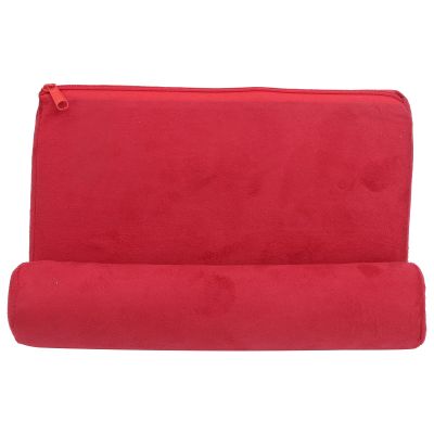 Luqeeg Portable Pillow Tablet Stand Holder, Foldable Mobile Phone Support, Bed Rest Cushion with Suede Fabric, Compatible with Most Tablet Computers, for Bed Armrests, Carpet