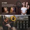 NEEWER 18 Inch Edge Lit Ring Light Kit 45W 3300lux 2900K-7000K 12 Scenes with APP 2.4G PC Mac Control Magnetic Detachable Remote Controller Stand Bag, S24 Ultra Phone Cage Included view 4