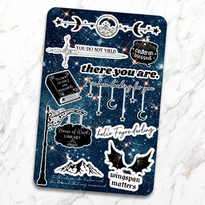 Clear Back Cover Sticker Insert for Kindle | Sjm Stickers | Kindle Insert for Clear Case | Booktok Bookish Kindle Decor | Romantasy Fantasy Book Gifts for Women (Kindle Paperwhite 10th Generation)