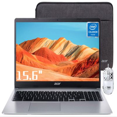 acer Chromebook 315 Laptop, Intel Celeron N4020(Up to 2.8GHz), 15.6" HD Display, 4GB RAM, 64GB eMMC, Intel UHD Graphics, Long Battery Life, WiFi, Bluetooth, Chrome OS, with Mouse