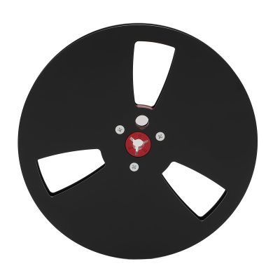 1/4 7 Inch Empty Tape Reel, 3 Holes Universal Aluminum Alloy Open Reel Sound Tape Empty Reel, Tape Takeup Reel to Reel for Nab Long Play Analog Recording Tape (Black)