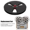 1/4 7 Inch Empty Tape Reel, 3 Holes Universal Aluminum Alloy Open Reel Sound Tape Empty Reel, Tape Takeup Reel to Reel for Nab Long Play Analog Recording Tape (Black) view 2