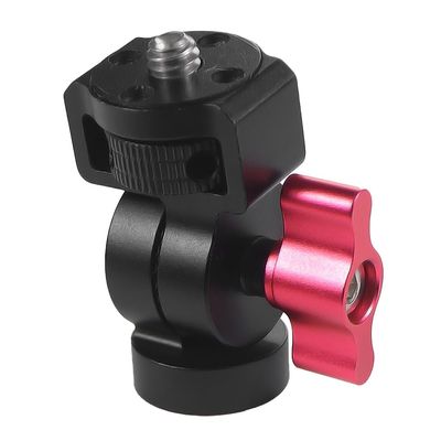 NovelGoal Tripod Ball Head Adapter 180 Adjustable 1/4 3/8 Mount Compatible with Go-pro OS-MO 360 Camera Monitor Video Motorcycle Aluminum Camera Bracket (Type C)