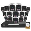 Defender AI Powered Sentinel 4k Poe Security Camera System - NVR Metal Outdoor Surveillance Cameras with 16 Channels, Smart AI Human Detection, Blue/Red Lights, and Mobile App (16 Cameras 12TB) view 1