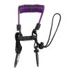 Diving Camera Coiled Lanyard with Quick Release Buckle, Rotatable Hook, TPU 304 Stainless Steel, for Underwater Photography, Boating, Hiking (Purple) view 3