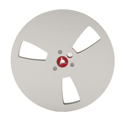 1/4 7 Inch Empty Tape Reel, 3 Holes Universal Aluminum Alloy Open Reel Sound Tape Empty Reel, Tape Takeup Reel to Reel for Nab Long Play Analog Recording Tape (Silver)