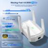 AX3000 WiFi 6 Extender, Dual Band WiFi Extender Signal Booster, Internet Booster with Gigabit Ethernet Port, Covers Up to 12,000sq.ft and 99 Devices, Faster Speed and Easy Setup, White view 2