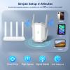AX3000 WiFi 6 Extender, Dual Band WiFi Extender Signal Booster, Internet Booster with Gigabit Ethernet Port, Covers Up to 12,000sq.ft and 99 Devices, Faster Speed and Easy Setup, White view 4