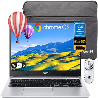 acer Chromebook 315 Laptop Computer for Student & Business, 15.6" FHD IPS Display Chromebook Laptops, Intel Celeron N4500, 4 GB RAM, 64 GB eMMC, Intel UHD Graphics, WiFi 6, Chromeos, Nonslip Mouse