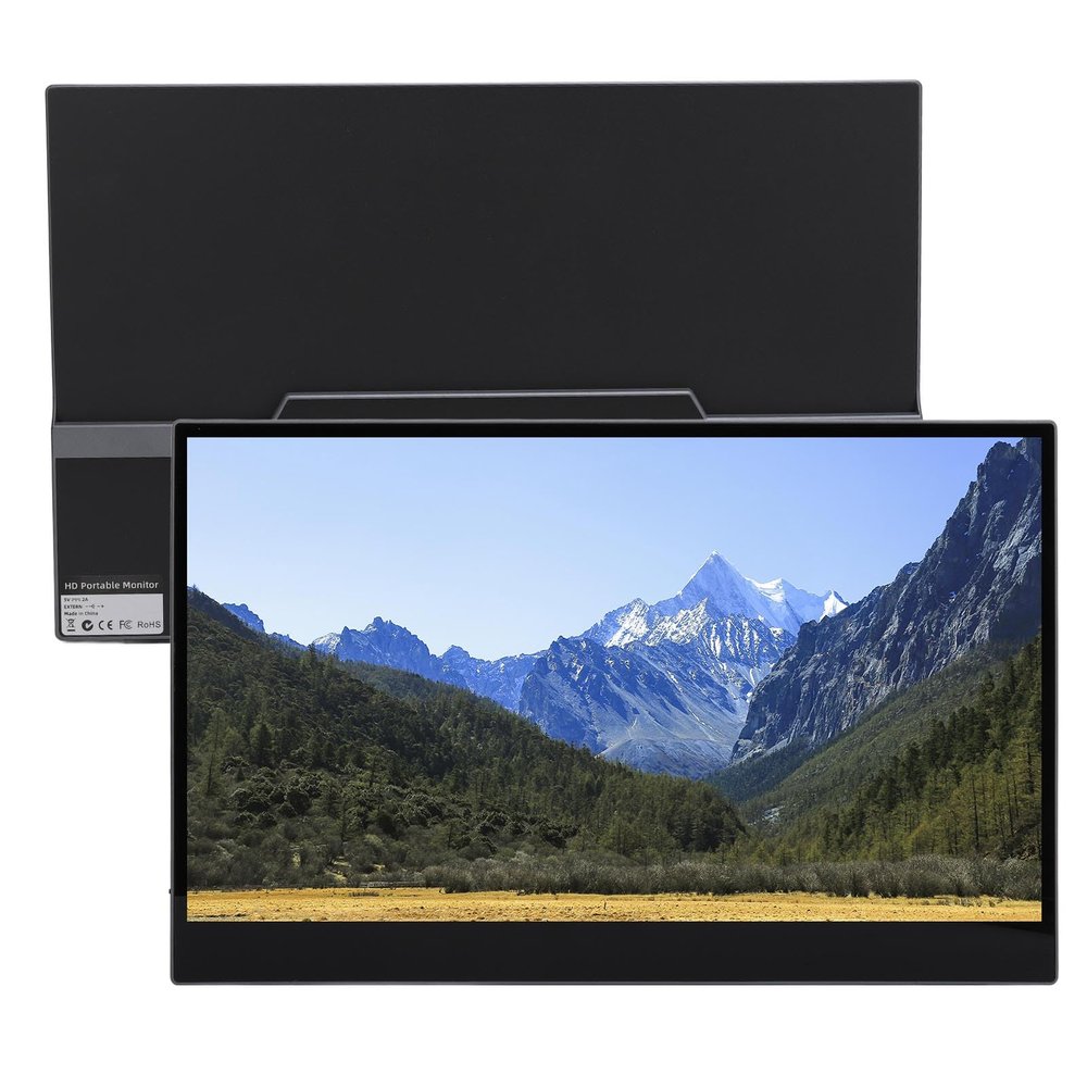 Bewinner Portable Monitor 15.6inch, 2.5K FHD Touch Screen, Ultra Slim Travel Laptop Monitor with Kickstand, USB C HDMI External Screen for PC Phone
